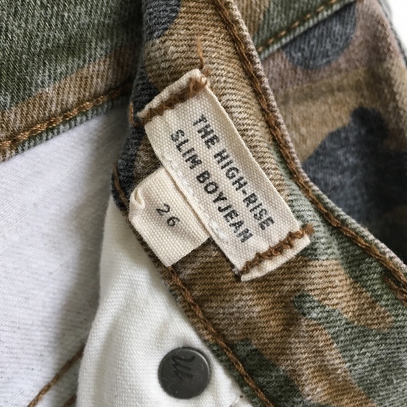 Madewell High-Rise Slim Boyjean Camo J8305 Size 26 - Picture 10 of 10